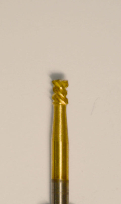 Small Inverted Cone (71G) TNT-Coated Dual Cut Regular HP Carbide Bur 71G-GOLD